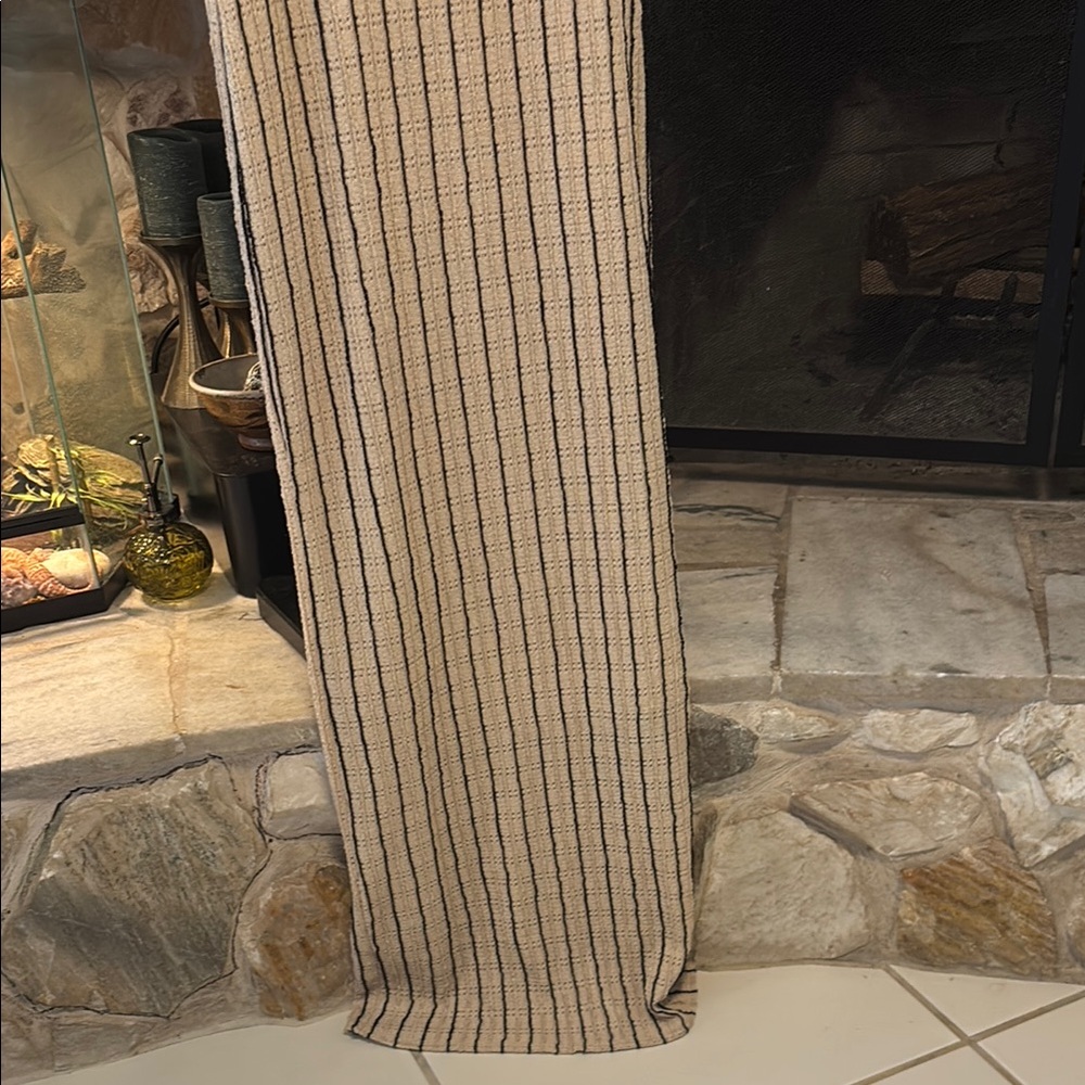 Rosie Harlow Maxi Dress Spaghetti Straps Tan Black Ribbed Sleeveless Beachy Boho - Picture 9 of 16